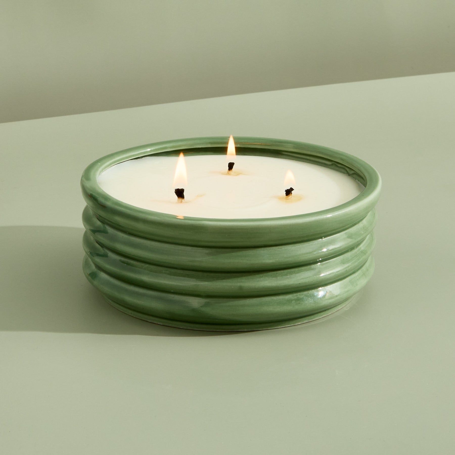 Contemporary Kiln Large Olive Candle