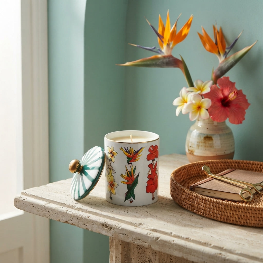 Charlotte Posner x Zesty Lemons: Tropical Flowers Candle