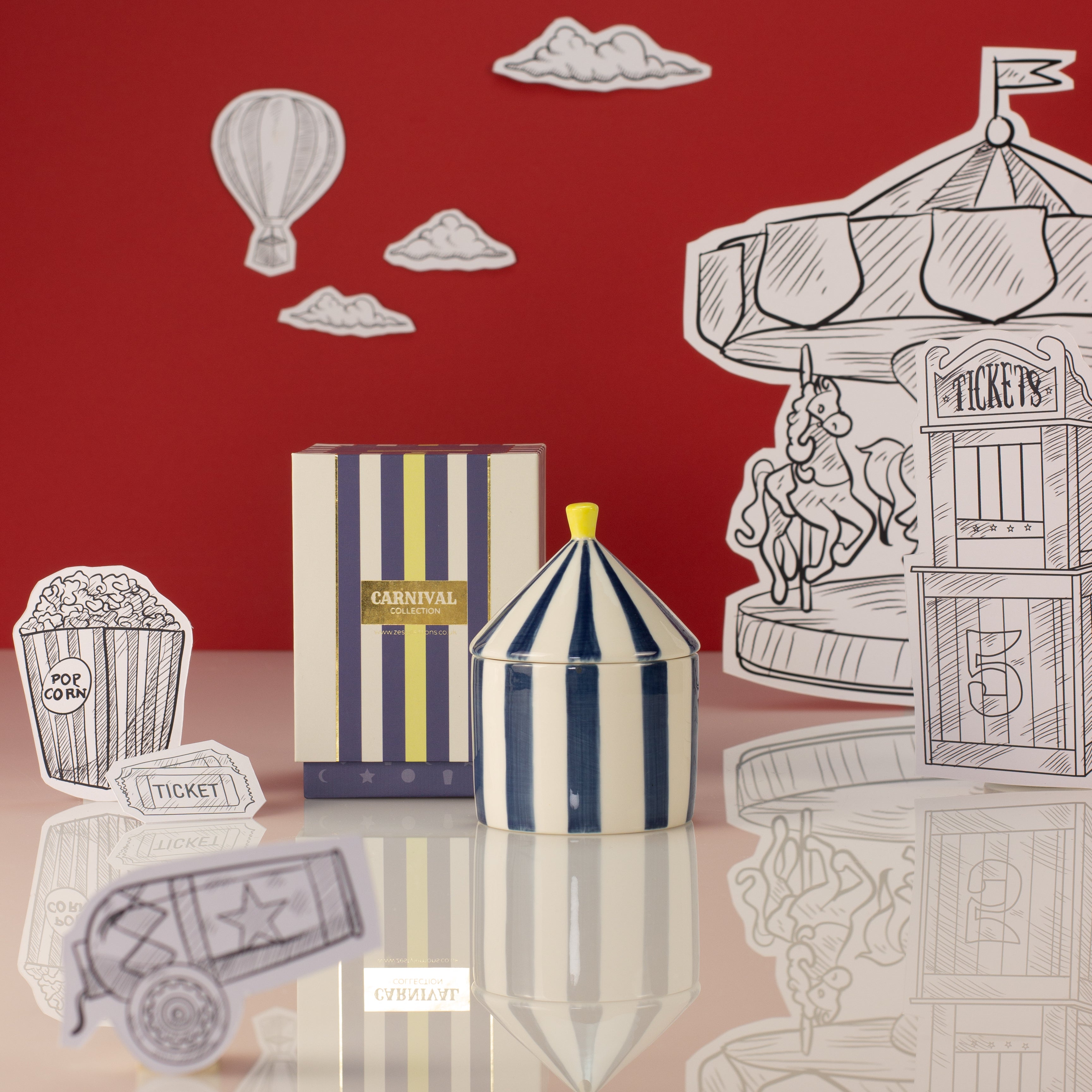 Carnival: Navy Magician Candle - Oud & Leather