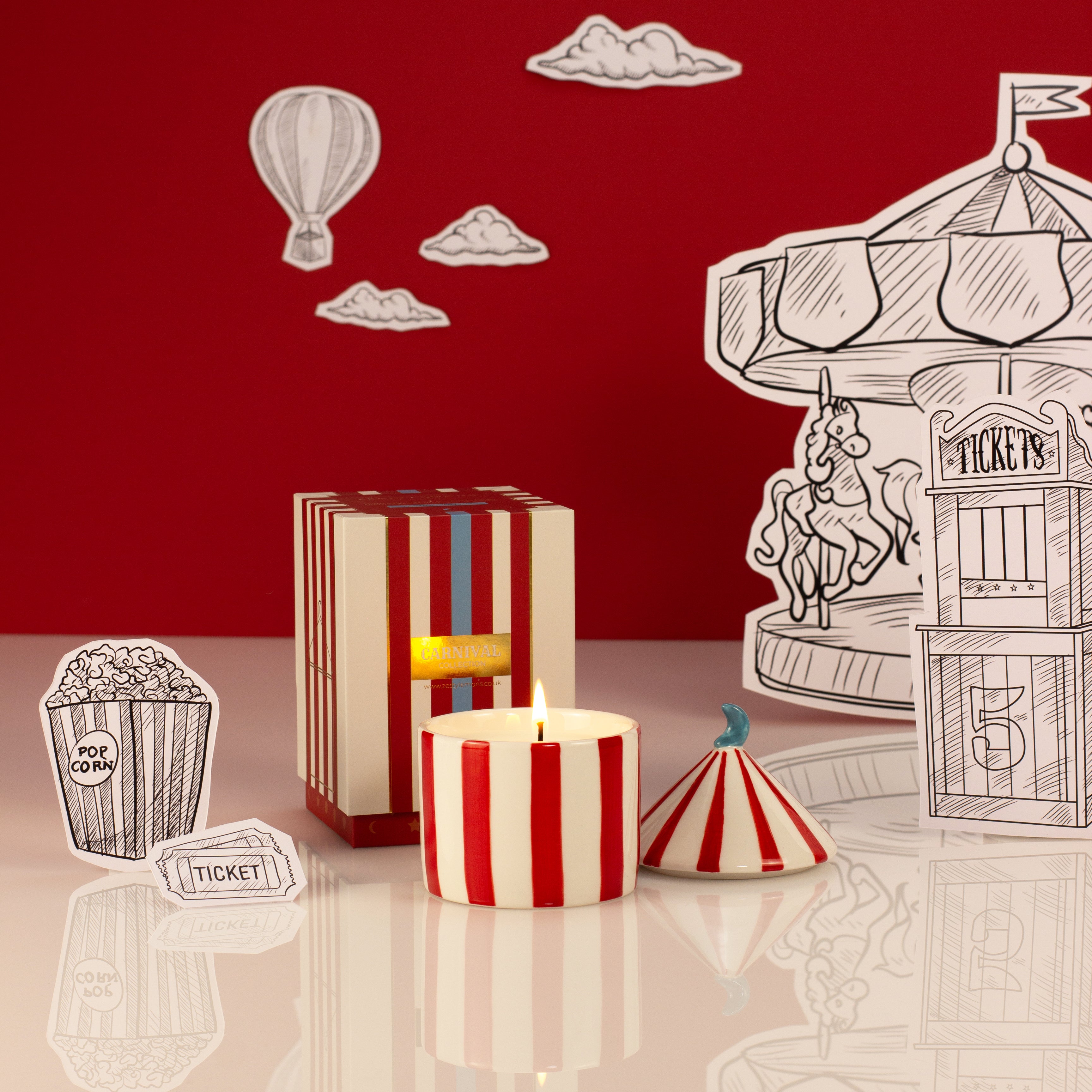 Carnival: Ringmaster Red Candle - Plum & Pomegranate