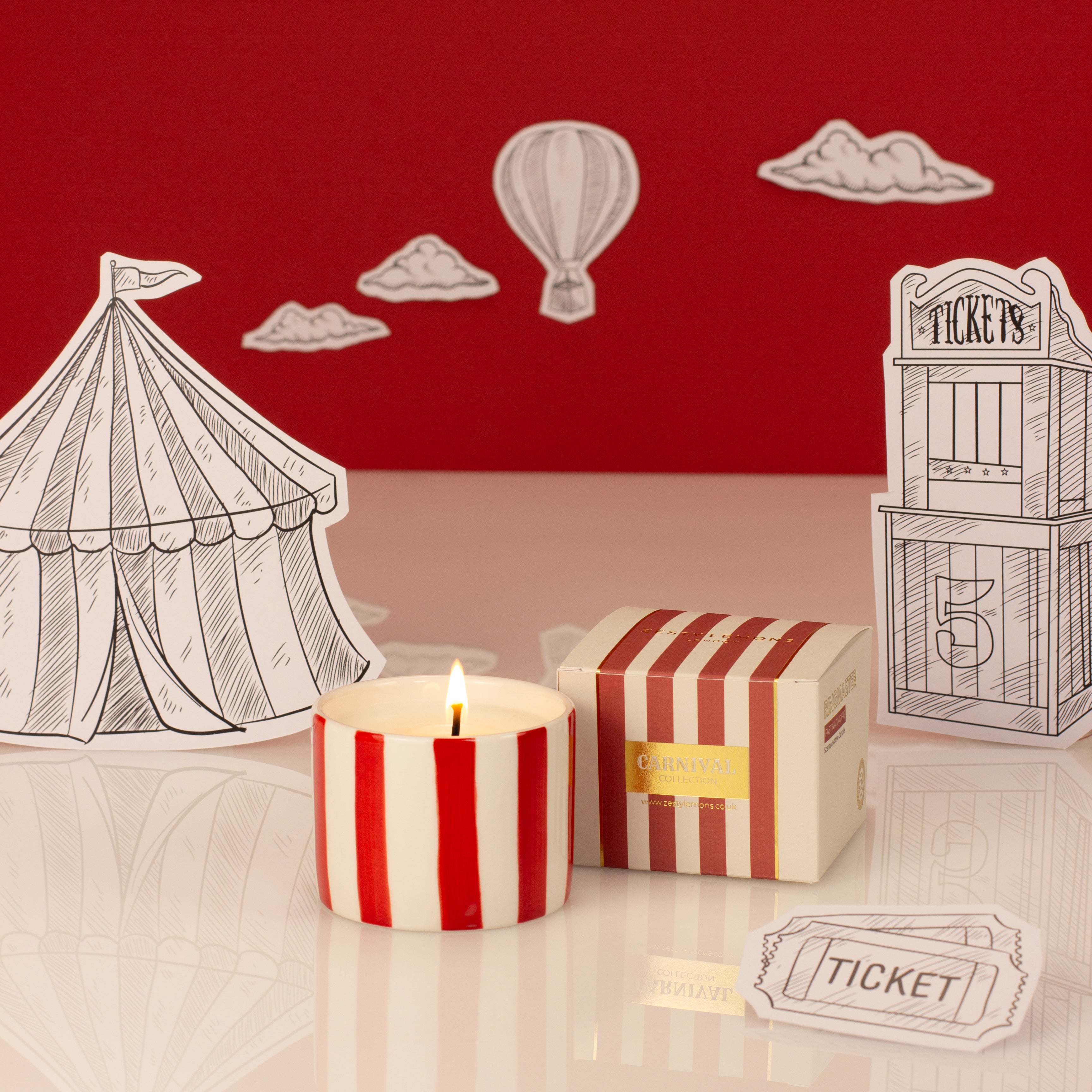 Carnival: Ringmaster Red Votive Candle - Plum & Pomegranate