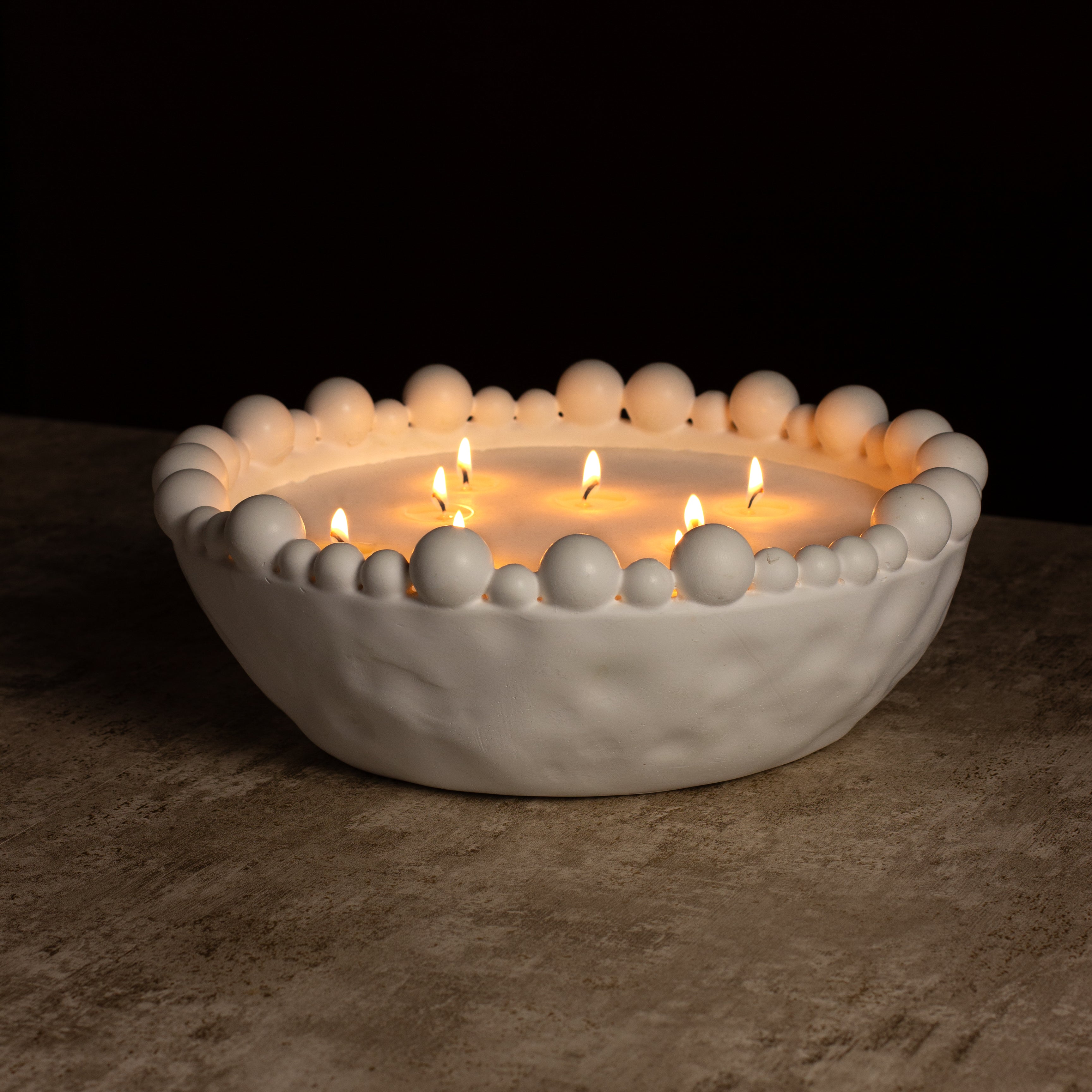 London Collective Statement Beaded Candle - Amber Noir