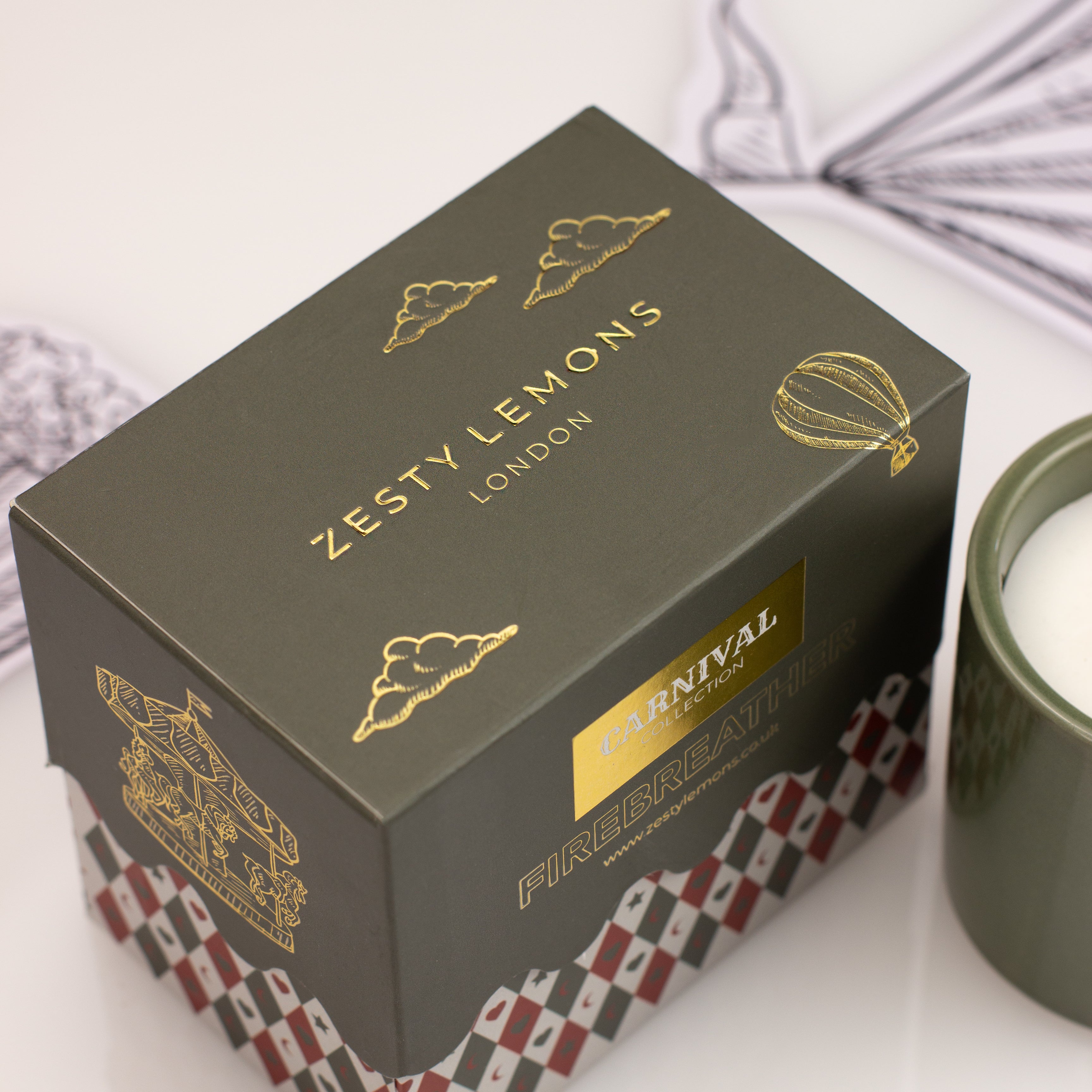 Carnival Carousel Cup Candle - Olive Firebreather