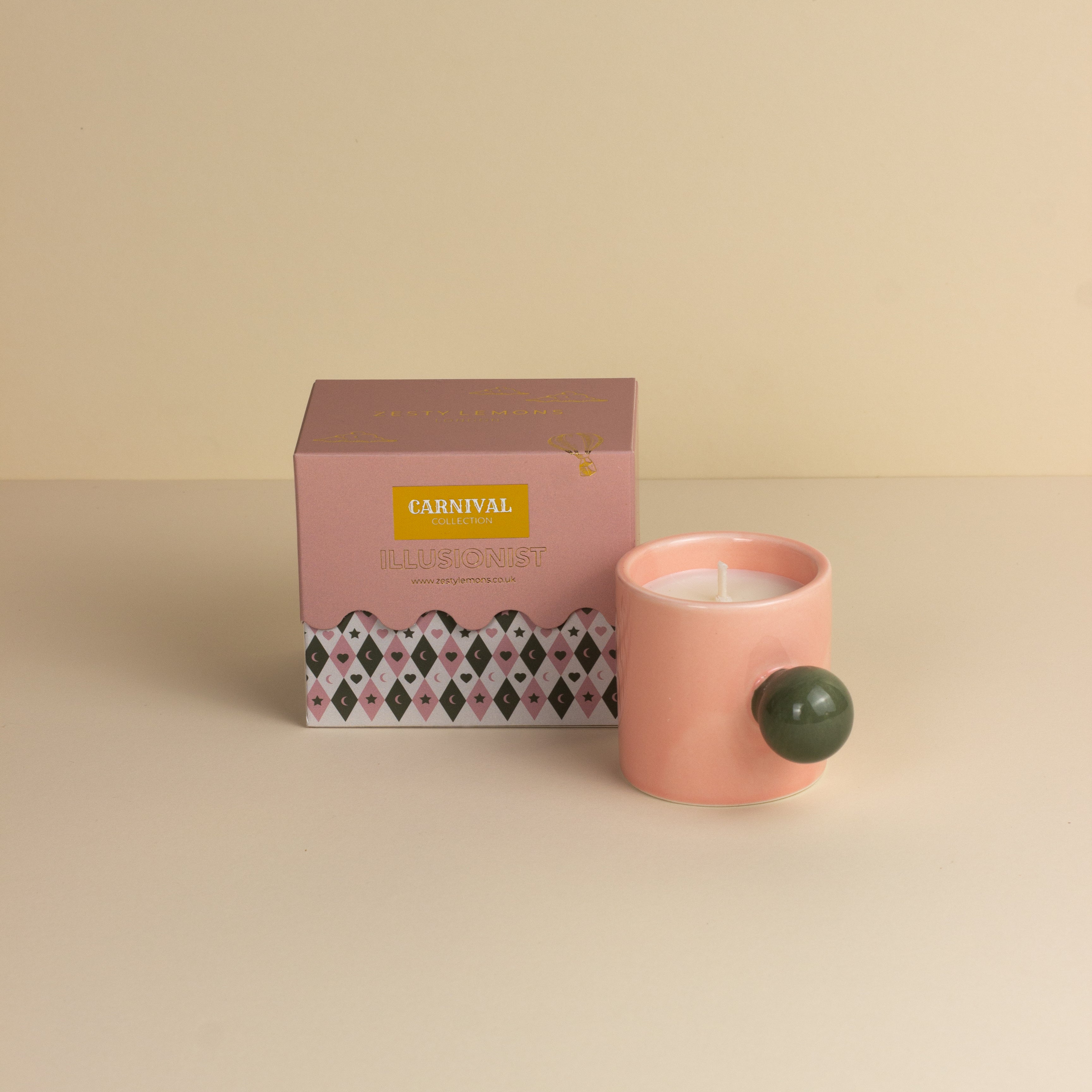 Carnival Carousel Cup Candle - Pink Illusionist