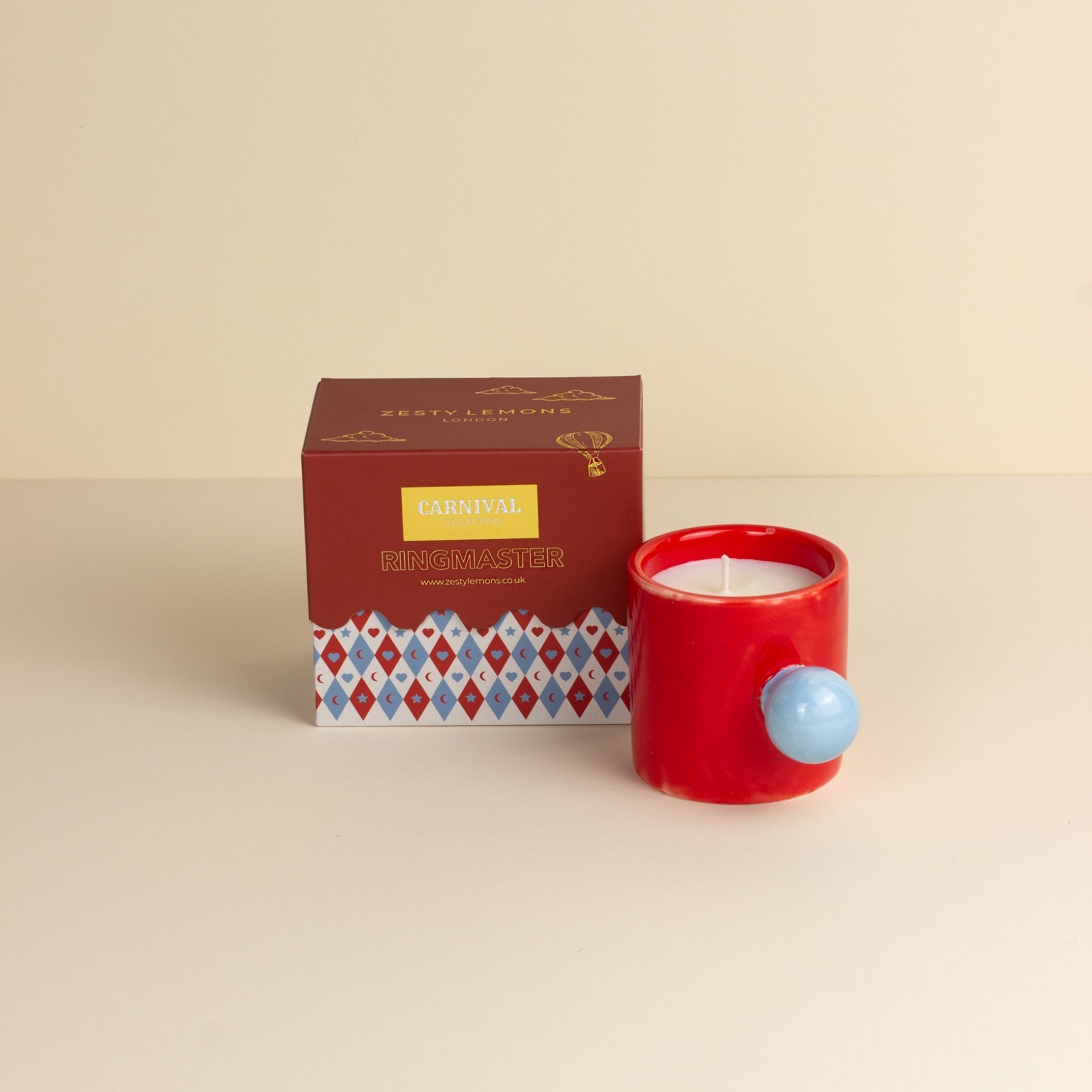 Carnival Carousel Cup Candle - Red Ringmaster