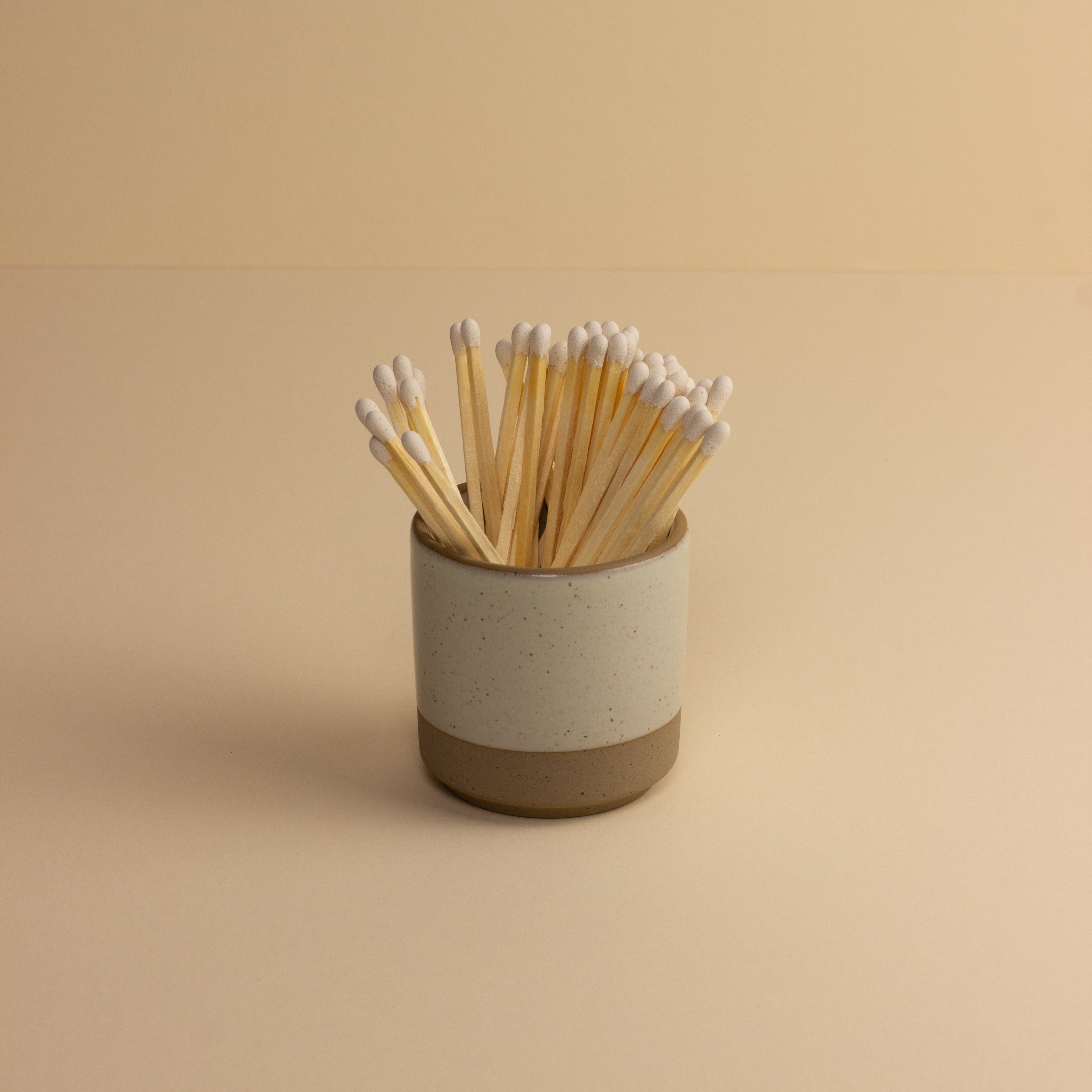 Scandi Two Toned Votive with Matches