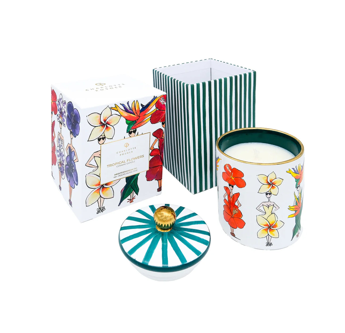 Charlotte Posner x Zesty Lemons: Tropical Flowers Candle