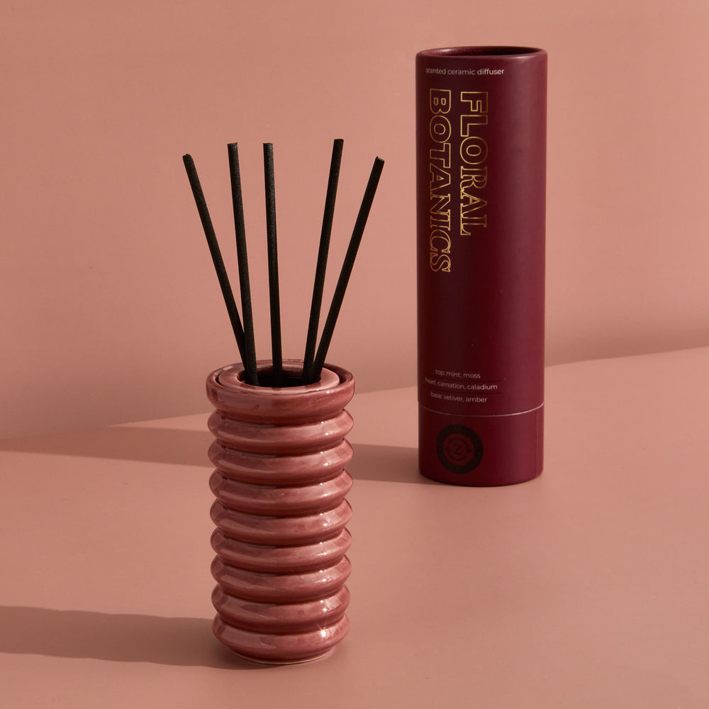 Burgandy Reed Diffuser Contemporary Kiln Burgundy Diffuser