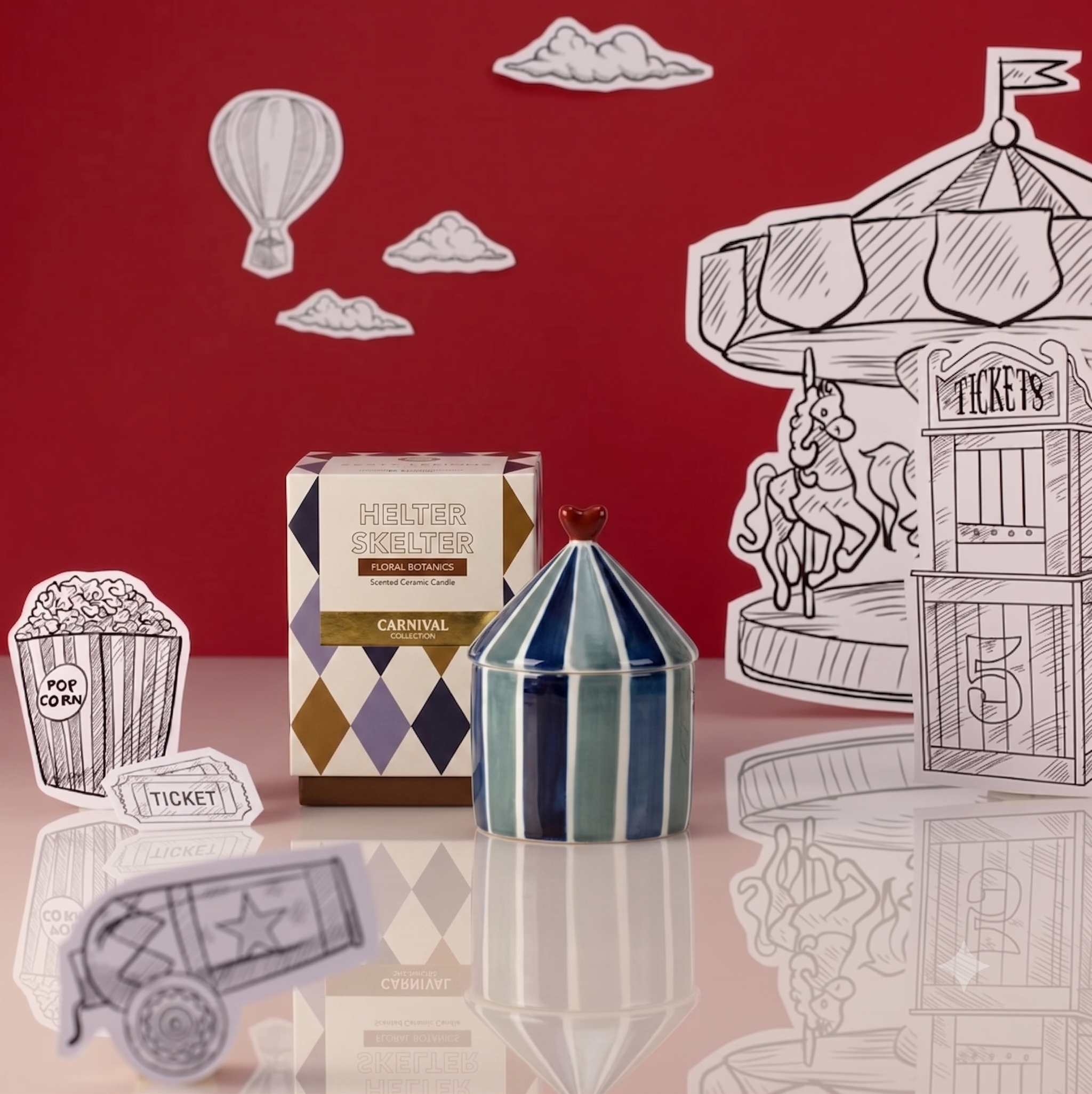 Carnival: Helter Skelter Candle - Floral Botanics